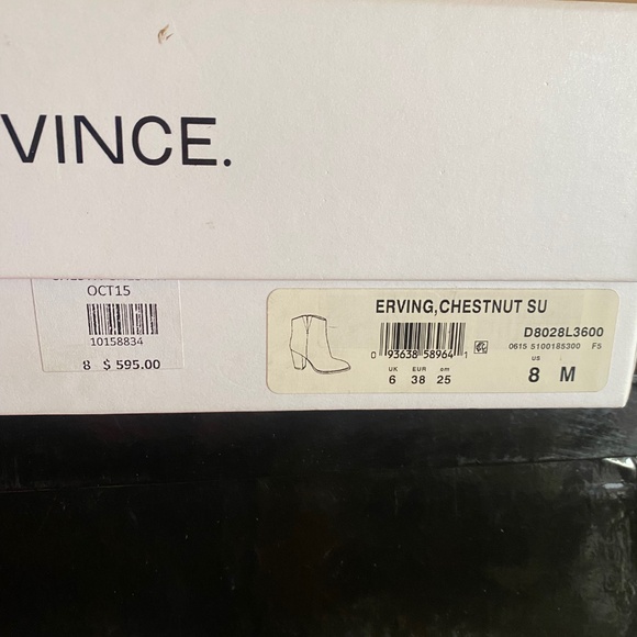 VINCE brown suede ankle boots, size 8 - Picture 2 of 10